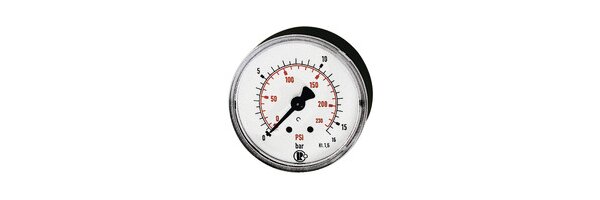 Standardmanometer, Anschluss hinten, zentrisch