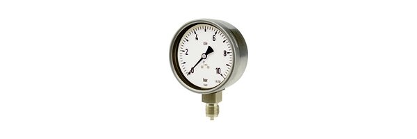Manometer (CrNi-Stahl / Anschluss radial unten)