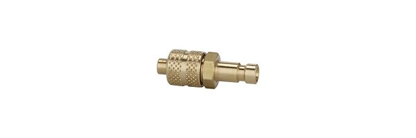 Nippel NW 2,7, Messing blank, für Schlauch