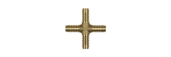 Kreuz-Schlauchverbindungsstutzen - Messing