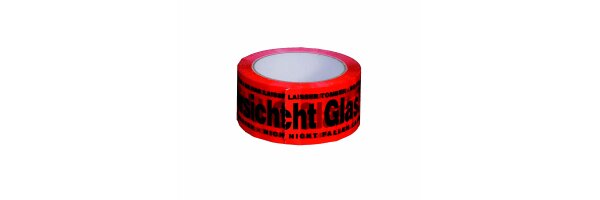 PP Signalklebeband - Vorsicht Glas