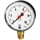 Standardmanometer, Stahlblech, G 1/2 unten, -1 / +9,0...