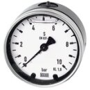 Glyzerinmanometer, Metallgehäuse, G 1/4 hinten...