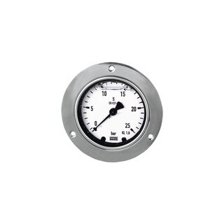 Glyzerinmanometer, Frontring, G 1/2 hinten exzentr., 0-100,0 bar, Ø100