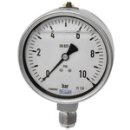 Glyzerinmanometer, CrNi-Stahl, E-Skala, G 1/2 unten,...