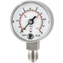 Standardmanometer, CrNi-Stahl, G 1/4 unten, 0 - 1,0 bar,...