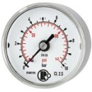 Standardmanometer, CrNi-Stahl, G 1/4 hinten zentr., 0 -...