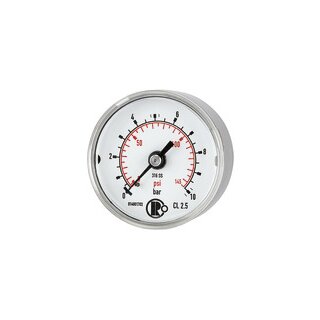 Standardmanometer, CrNi-Stahl, G 1/4 hinten zentr., 0 - 40,0 bar, Ø 50