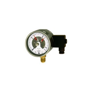 Kontaktmanometer, G 1/2 radial unten, Messber. 0-16,0 bar, Ø 100