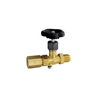 Manometer-Absperrven., Zapfen-Spannmuffe, DIN16270, Messing, G 1/2