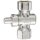 Manometer-Druckknopfhahn, G 1/2, aus Messing vernickelt