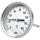 Bimetallthermometer, G 1/2 hinten, L=63, Ø 100, 0...