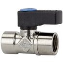 Mini-Kugelhahn, Drehgriff, Messing vern., G 1/8 IG / R...