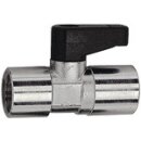 Mini-Kugelhahn mit Drehgriff, Messing vernickelt, Rp 1/2 IG