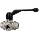 3-Wege-Kugelhahn, T-Bohrung, leichte Ausführung, MS...