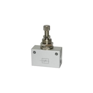 Drosselventil, in Blockform, Alu eloxiert, G 3/8, PN max. 10 bar