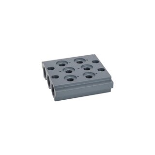 Mehrfach-Grundplatte für Wegeventile, 2 Ventilpositionen, G 1/4