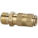 Schnellverschlusskupplung NW 2,7, Messing blank, M5 AG