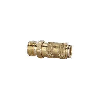 Schnellverschlusskupplung NW 2,7, Messing blank, G 1/8 AG