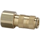 Schnellverschlusskupplung NW 2,7, Messing blank, G 1/8 IG