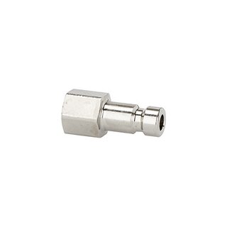 Nippel für Kupplungen NW 2,7, Messing vern., G 1/8 IG, SW 12
