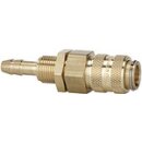 Schnellverschlusskupplung NW 5, Messing blank, Tülle...