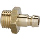 Nippel für Kupplungen NW 5, Messing blank, G 1/8 AG,...