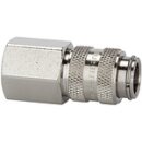 Schnellverschlusskupplung NW 5, Messing vernickelt, G 1/4 IG