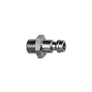 Nippel für Kupplungen NW 5, Edelstahl 1.4305, G 3/8 AG, SW 19
