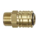 Schnellverschlusskupplung NW 7,2, Messing blank, G 1/8 AG