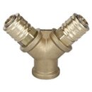 Verteiler mit 2 Schnellverschlusskupplungen NW 7,2, G 1/2 IG