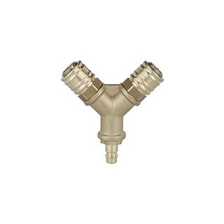 Verteiler, 2 Schnellverschlusskuppl. NW7,2, Nippel NW7,2-7,8 G3/8