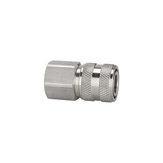 Schnellverschlusskupplung NW 7,2, Edelstahl 1.4305, G 1/2 IG