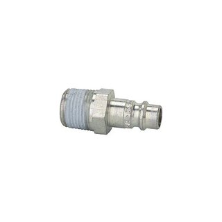 Nippel für Kuppl. NW 7,2-7,8, Stahl gehärtet/verz., R 3/8 AG PTFE