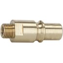 Nippel für Kupplungen NW 12, Messing blank, G 1/4 AG