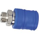 Sicherheitskupplung NW 7,4, Typ KE, Messing vern., G 1/4 AG