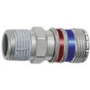 Sicherheitskupplung NW 7,6, Stahl/Messing verzinkt, R 1/4 AG