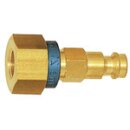 Unverwechselbarer Nippel NW 5, Messing blank, G 1/4 IG,...