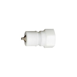 Verschlussnippel beidseitig absperrend, POM, G 1/2 IG, NW 11