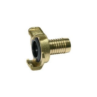 GEKA-Schlauchstück, starr, Messing blank, Anschluss LW 16