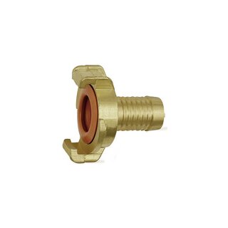 GEKA-Schlauchstück, starr, für Trinkwasser, Messing blank, LW 10