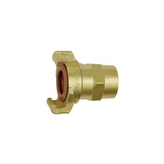 GEKA-Gewindestück, Schraubanschluss, starr, KTW, MS blank, LW 19