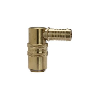 Temperierkupplung DN 9, Zapfen 13 mm, Schlauchtülle 90°