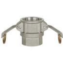 Kamlok-Schnellkupplungsdose mit IG, Typ D, Alu, G 1 1/4
