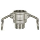 Kamlok-Schnellkupplungsdose mit AG, Typ B, ES 1.4401, R 3