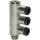 L-Mehrfachverteiler 3-fach click-clock, drehbar, G 1/8 a. Ø 8mm