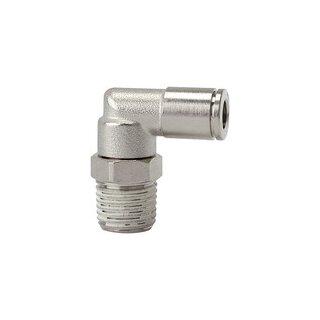 L-Steckverschraubung metallica, drehbar, R 1/8 a., Schlauch-Ø 6