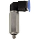 L-Steckverschraubung Blaue Serie mini, lang, drehbar, M3