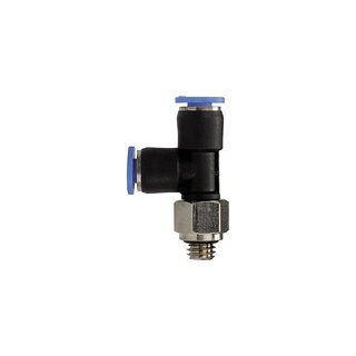 T-Steckverschraubung Blaue Serie mini, L-Form, drehbar, M5