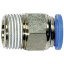Gerade Steckverschraubung Blaue Serie, R 1/2 a.,...